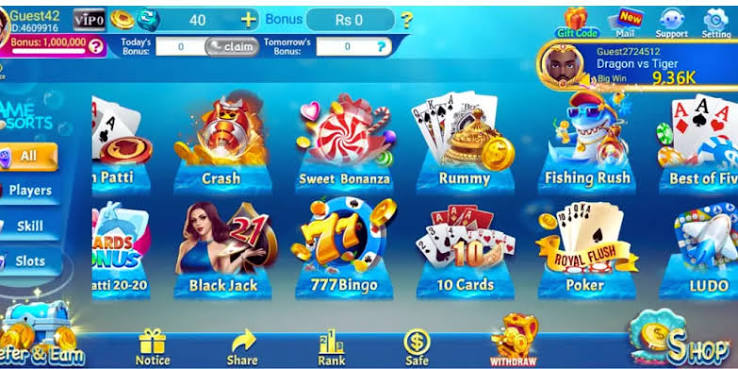 3 Patti Pearl game lobby showing Teen Patti, Crash, Rummy, Poker and other games